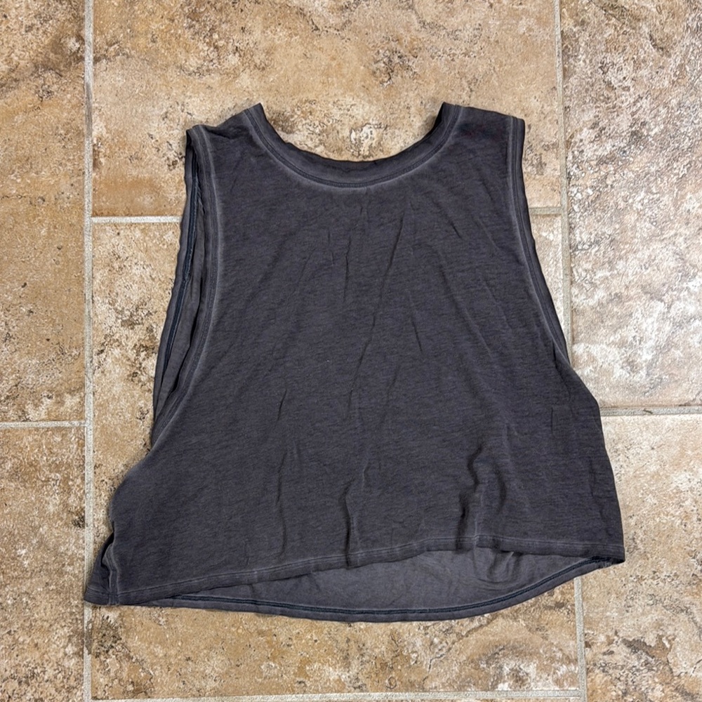 Lululemon Gray Sleeveless Women's Top With Open Back